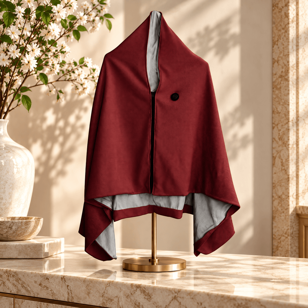 USB Electric Heated Shawl Blanket – 10 Heat Levels, Soft Fleece Wrap, 150 × 80 cm