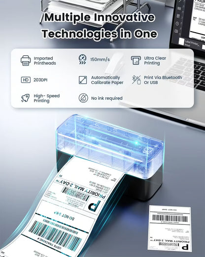 Phomemo 241BT Wireless Bluetooth Thermal Shipping Label Printer
