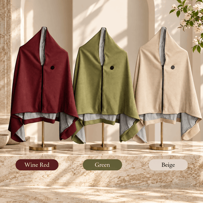 USB Electric Heated Shawl Blanket – 10 Heat Levels, Soft Fleece Wrap, 150 × 80 cm