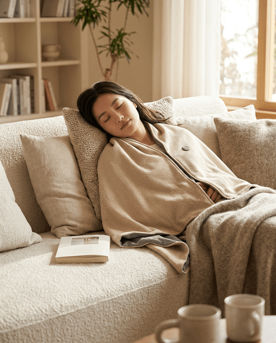 USB Electric Heated Shawl Blanket – 10 Heat Levels, Soft Fleece Wrap, 150 × 80 cm